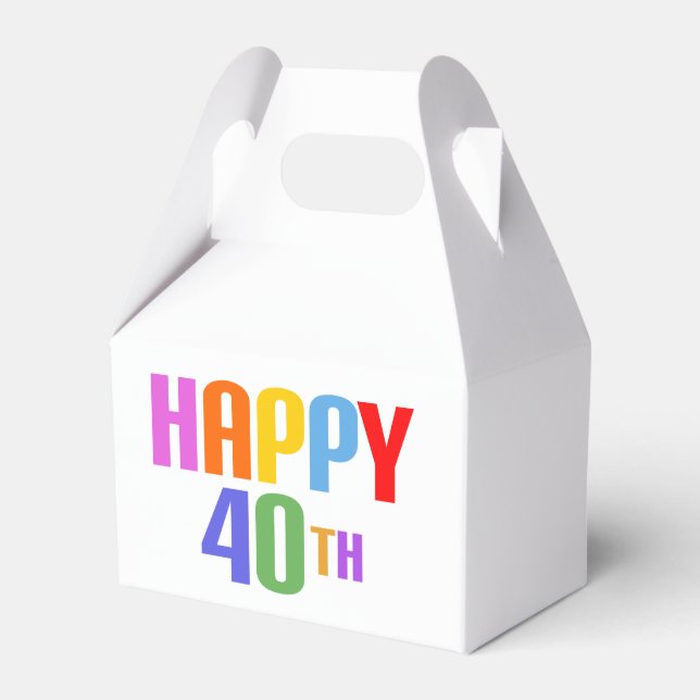Happy 40th favour box (Front Side)