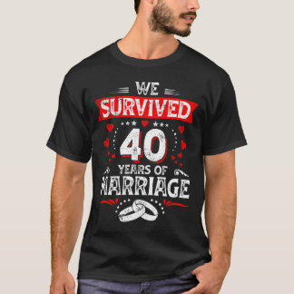 Happy 40th Wedding Anniversary couples anniversary T-Shirt