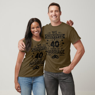 Happy 40th Wedding Anniversary couples anniversary T-Shirt