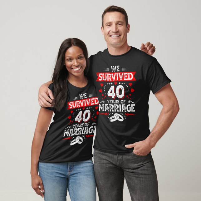 Happy 40th Wedding Anniversary couples anniversary T-Shirt (Unisex)