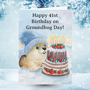 Happy 41st Groundhog Day Birthday Card