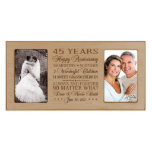 Happy 45th Anniversary Maple Double Photo Frame<br><div class="desc">This stunning personalised double photo frame is the perfect keepsake to commemorate a couple's 45th wedding anniversary. Laser engraved with the happy couple's names and the date they got married, along with a list of how many descendants they have so far, this beautiful frame is suitable to hang on a...</div>