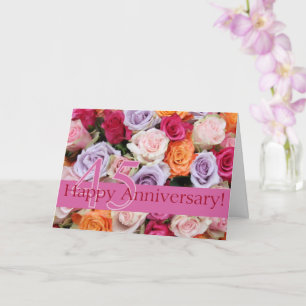 Happy 45th Anniversary roses Card