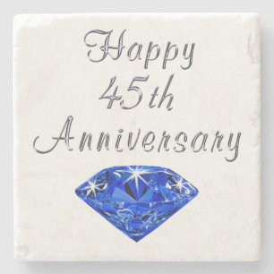 Happy 45th Anniversary Sapphire Coaster