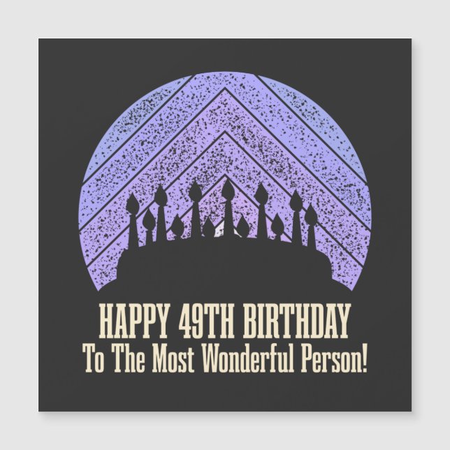 Happy 49th Birthday wishing saying quote (Front)