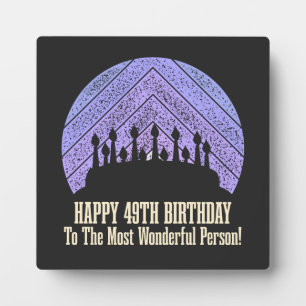 Happy 49th Birthday wishing saying quote Plaque