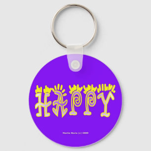 Happy (4b) Keychain