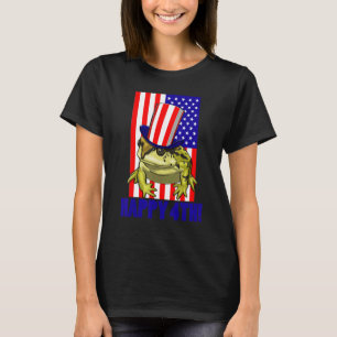 Happy 4Th American Flag Frog Women Frog Love 2 T-Shirt