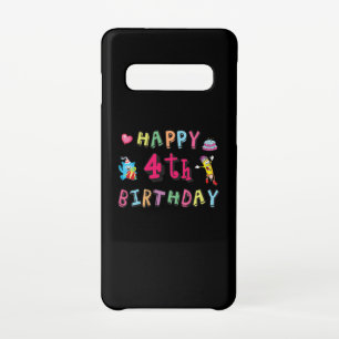 Happy 4th Birthday. 4 year b-day. Samsung Galaxy Case