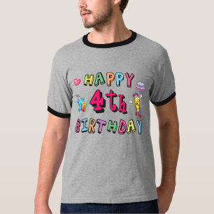 Happy 4th Birthday. 4 year b-day. T-Shirt