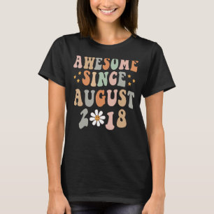 Happy 4th Birthday 4 Year Old Awesome Since August T-Shirt