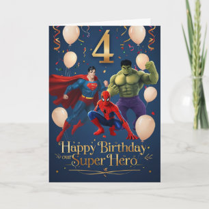 Happy 4th Birthday Card