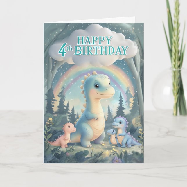 Happy 4th Birthday Card (Front)