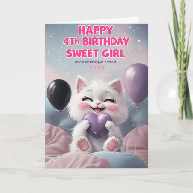 Happy 4th Birthday Card (Front)