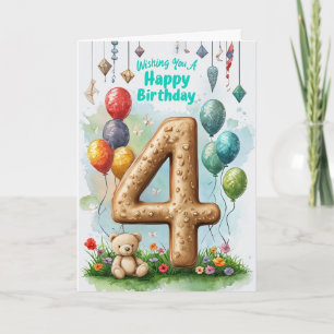 Happy 4th Birthday Card