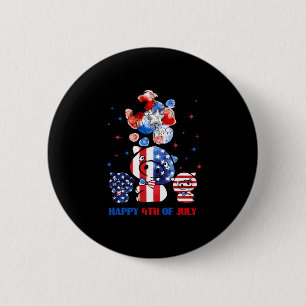 Happy 4th For July 6 Cm Round Badge
