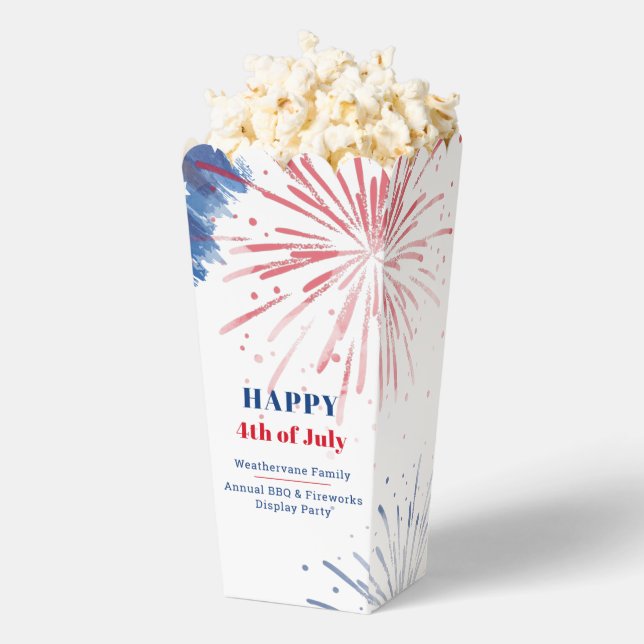 Happy 4th July Holiday USA Family Reunion Party Favour Box (Popped)