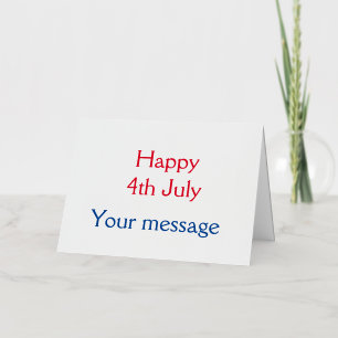 Happy 4th July independence day add name text Foil Holiday Card
