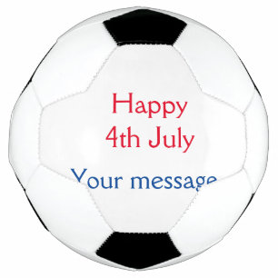 Happy 4th July independence day add name text Football