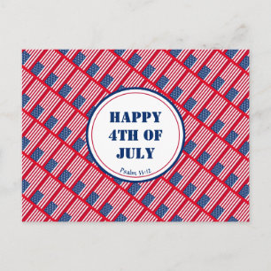 HAPPY 4TH JULY Patriotic American Independence Postcard