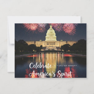 Happy 4th July paws for freedom Postcard