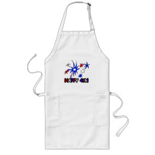Happy 4th long apron