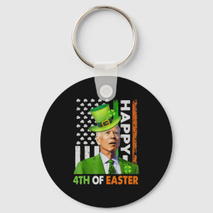 Happy 4th Of Easter Funny Joe St Patricks Day Lepr Key Ring