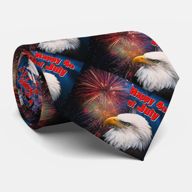 Happy 4th of July 1 Tie (Rolled)