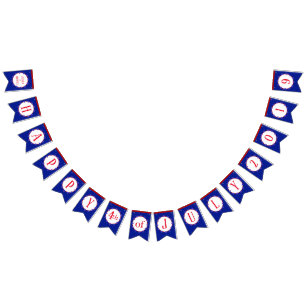 Happy 4th of July 2019 with Names Bunting Banner