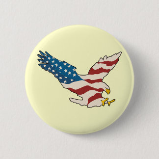 HAPPY 4TH OF JULY 6 CM ROUND BADGE