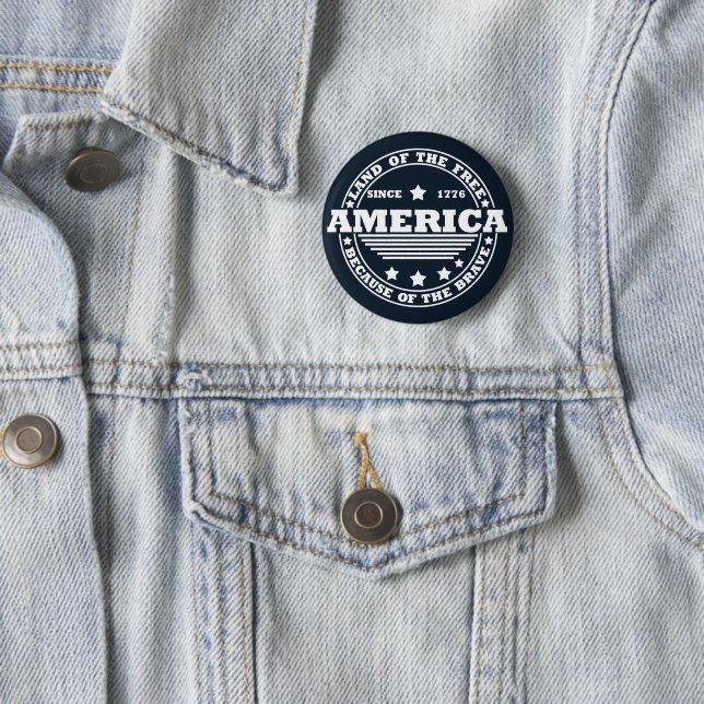 Happy 4th of july 6 cm round badge (In Situ)