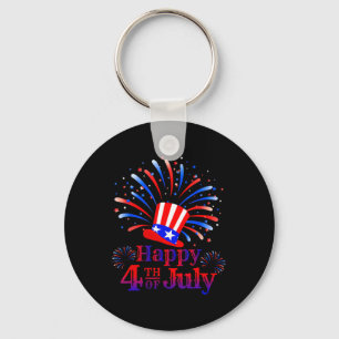 Happy 4th Of July America Celebrating Freedom  Key Ring