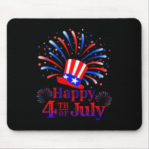 Happy 4th Of July America Celebrating Freedom Mouse Mat