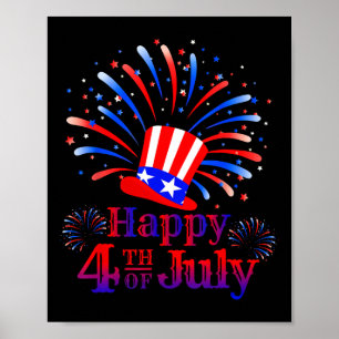 Happy 4th Of July America Celebrating Freedom  Poster