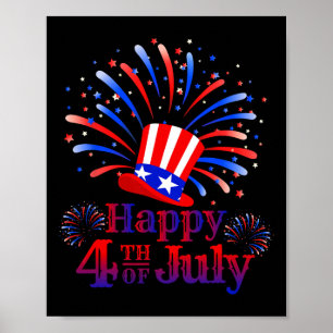 Happy 4th Of July America Celebrating Freedom Poster