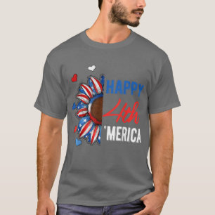Happy 4th of July America Independence Sunflower G T-Shirt