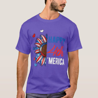 Happy 4th of July America Independence Sunflower G T-Shirt