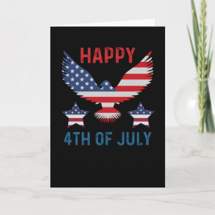 Happy 4th of July American Flag Card
