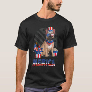Happy 4th Of July American Flag Patriotic French B T-Shirt