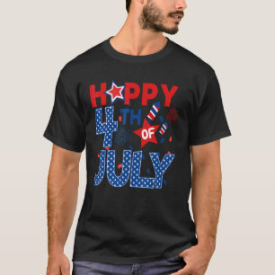 Happy 4th Of July American Flag Patriotic Men Wome T-Shirt