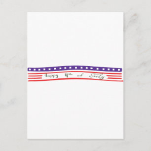 Happy 4th of July American Flag Postcard