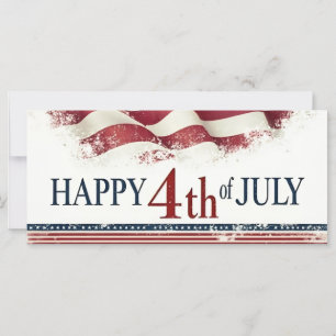 Happy 4th of July - American Flag Vintage Design