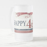 Happy 4th of July - American Flag Vintage Design