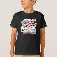 Happy 4th of July - American Flag Vintage Design