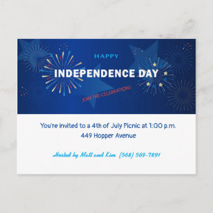 Happy 4th of July American USA Independence day Postcard