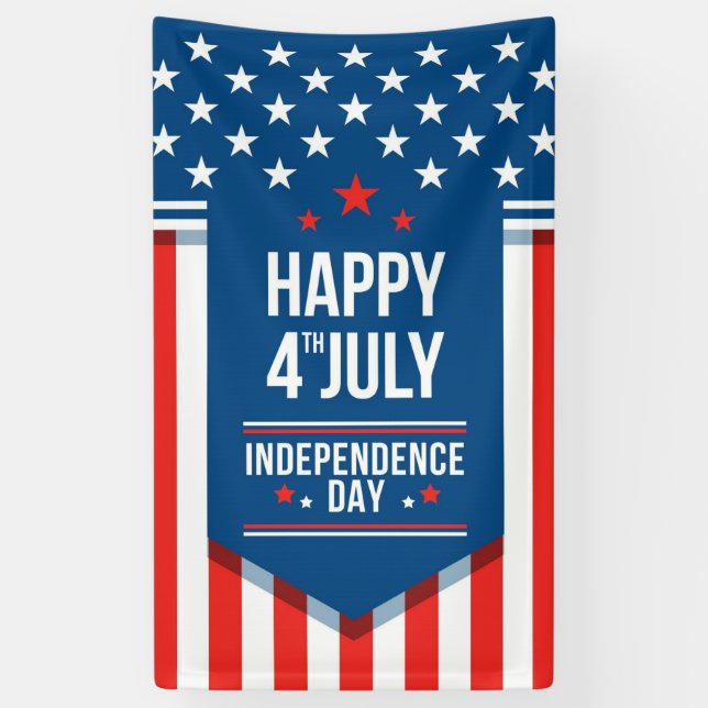 Happy 4th of July  Banner (Vertical)