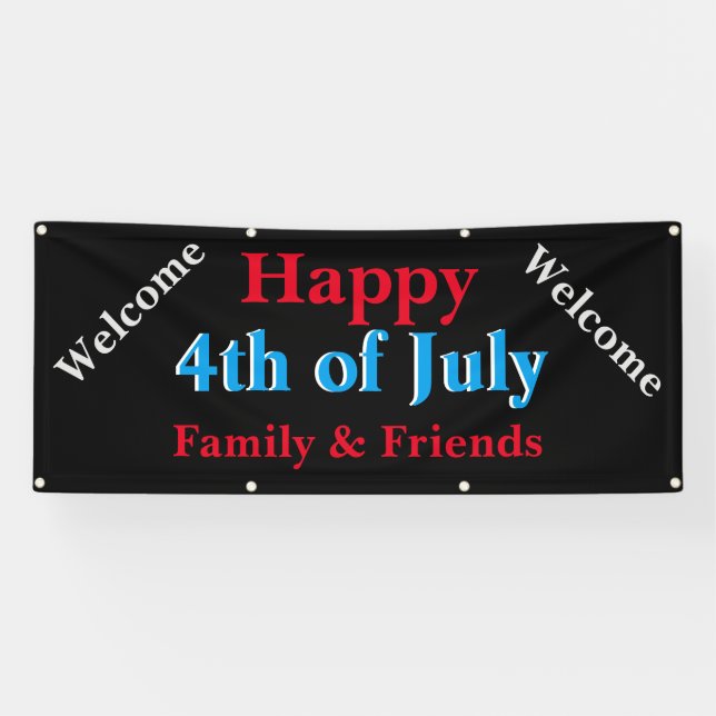 Happy 4th of July Banner (Horizontal)