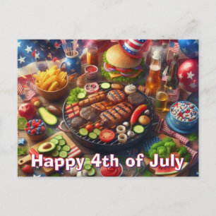 Happy 4th of July BBQ Postcard