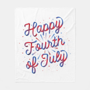 Happy 4th of July Blanket (Red/Blue Gradient)