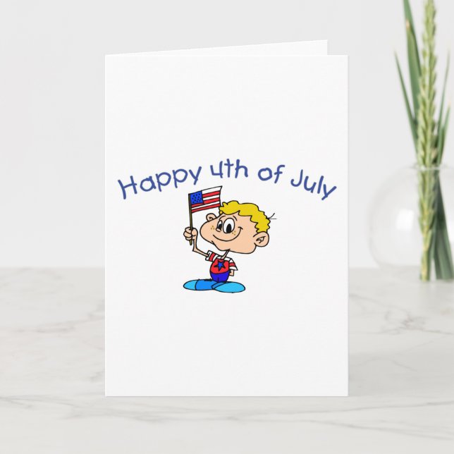Happy 4th Of July (Boy) Card (Front)